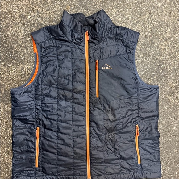 LL Bean Vest Mens XXL Navy Primaloft Packaway Puffer Insulated Quilted 503396 - Picture 1 of 10